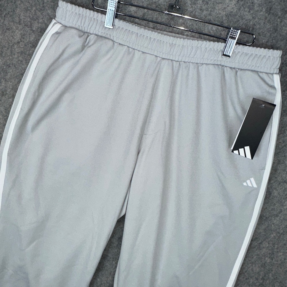 Adidas Golf Track Pant Mens L Gray ADVR0957 3-Stripe Athletic Tapered Joggers